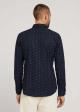 Tom Tailor® Fitted Printed Shirt - Navy Scattered Waves Design