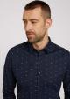 Tom Tailor® Fitted Printed Shirt - Navy Scattered Waves Design