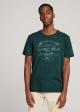 Tom Tailor® Tshirt Placement Print Overdye - Dark Gable Green