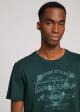 Tom Tailor® Tshirt Placement Print Overdye - Dark Gable Green