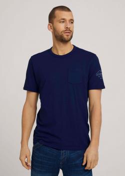 Tom Tailor® T-shirt Basic Garment Dye - Sailor Blue