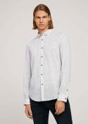 Tom Tailor® Summery Light Cotton Shirt - White Striped Aop