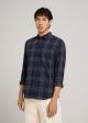 Tom Tailor® Checked Flannel Shirt - Navy Blueish Grey Check