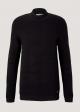 Tom Tailor® Geometric Structured Sweater - Black