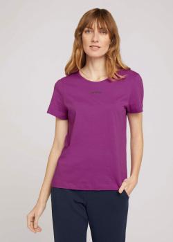 Tom Tailor® T-shirt Logo - Plum Blossom Lilac
