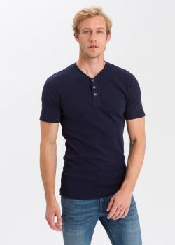 Cross Jeans® V-Neck Tshirt - Dark Blue (001)