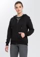 Cross Jeans® Sweatshirt Zip Hoodie - Black (020)