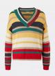 s.Oliver® Knitted jumper with a striped pattern - Navy