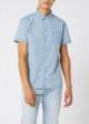 Wrangler® Short Sleeve One Pocket Shirt - Cerulean Blue