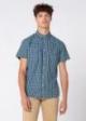 Wrangler® Short Sleeve Western Shirt - Perisian Blue