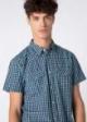 Wrangler® Short Sleeve Western Shirt - Perisian Blue