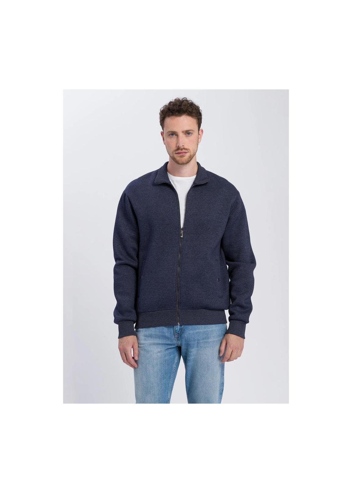 Cross Jeans® Sweatshirt Zip - Navy Melange (197)
